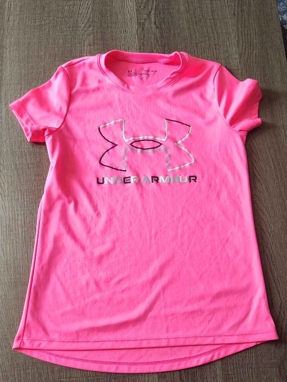 Under Armour Girls' Pink Tech Short Sleeve Tee, Sz M